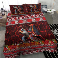 Hawaii KaUla Wena Volcano Turtle Bedding Set Lava and Tropical Plants Tribal Pattern LT03 - Polynesian Pride
