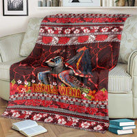 Hawaii KaUla Wena Volcano Turtle Blanket Lava and Tropical Plants Tribal Pattern LT03 - Polynesian Pride