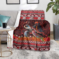 Hawaii KaUla Wena Volcano Turtle Blanket Lava and Tropical Plants Tribal Pattern LT03 - Polynesian Pride