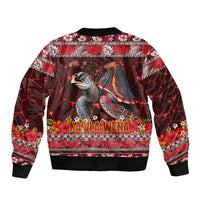Hawaii KaUla Wena Volcano Turtle Bomber Jacket Lava and Tropical Plants Tribal Pattern LT03 - Polynesian Pride