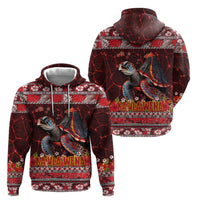 Hawaii KaUla Wena Volcano Turtle Hoodie Lava and Tropical Plants Tribal Pattern LT03 - Polynesian Pride