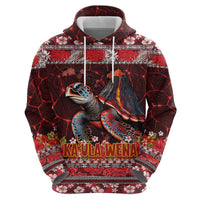 Hawaii KaUla Wena Volcano Turtle Hoodie Lava and Tropical Plants Tribal Pattern LT03 - Polynesian Pride