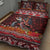 Hawaii KaʻUla Wena Volcano Turtle Quilt Bed Set Lava and Tropical Plants Tribal Pattern