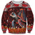 Hawaii KaʻUla Wena Volcano Turtle Sweatshirt Lava and Tropical Plants Tribal Pattern