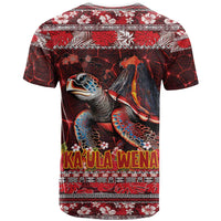 Hawaii KaUla Wena Volcano Turtle T Shirt Lava and Tropical Plants Tribal Pattern LT03 - Polynesian Pride