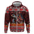 Hawaii KaʻUla Wena Volcano Turtle Zip Hoodie Lava and Tropical Plants Tribal Pattern