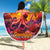 Hawaii KaʻUla Wena Octopus Beach Blanket Oceanic Red with Corals and Tropical On Sunset Landscape