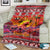 Hawaii KaʻUla Wena Octopus Blanket Oceanic Red with Corals and Tropical On Sunset Landscape