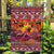 Hawaii KaʻUla Wena Octopus Garden Flag Oceanic Red with Corals and Tropical On Sunset Landscape