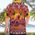 Hawaii KaʻUla Wena Octopus Hawaiian Shirt Oceanic Red with Corals and Tropical On Sunset Landscape