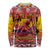 Hawaii KaʻUla Wena Octopus Long Sleeve Shirt Oceanic Red with Corals and Tropical On Sunset Landscape