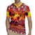 Hawaii KaʻUla Wena Octopus Rugby Jersey Oceanic Red with Corals and Tropical On Sunset Landscape