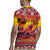 Hawaii KaʻUla Wena Octopus Rugby Jersey Oceanic Red with Corals and Tropical On Sunset Landscape