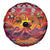 Hawaii KaʻUla Wena Octopus Spare Tire Cover Oceanic Red with Corals and Tropical On Sunset Landscape