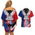 New Zealand Waitangi Couples Matching Off Shoulder Short Dress and Hawaiian Shirt Kia Ora Maori Koruru Tiki Mask LT03 - Polynesian Pride