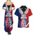 New Zealand Waitangi Couples Matching Summer Maxi Dress and Hawaiian Shirt Kia Ora Maori Koruru Tiki Mask LT03 - Polynesian Pride