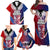 New Zealand Waitangi Family Matching Off Shoulder Maxi Dress and Hawaiian Shirt Kia Ora Maori Koruru Tiki Mask LT03 - Polynesian Pride