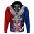 New Zealand Waitangi Zip Hoodie Kia Ora Maori Koruru Tiki Mask LT03 Zip Hoodie Red - Polynesian Pride