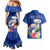 Northern Mariana Islands Hafa Adai Latte Stone Couples Matching Mermaid Dress and Hawaiian Shirt Blue Color LT03 - Polynesian Pride