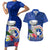 Northern Mariana Islands Hafa Adai Latte Stone Couples Matching Short Sleeve Bodycon Dress and Hawaiian Shirt Blue Color LT03 Blue - Polynesian Pride