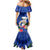 Northern Mariana Islands Hafa Adai Latte Stone Family Matching Mermaid Dress and Hawaiian Shirt Blue Color LT03 - Polynesian Pride