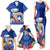 Northern Mariana Islands Hafa Adai Latte Stone Family Matching Tank Maxi Dress and Hawaiian Shirt Blue Color LT03 - Polynesian Pride