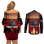 Custom New Zealand and Australia ANZAC Day Couples Matching Off Shoulder Short Dress and Long Sleeve Button Shirt Gallipoli and Canlelight Lest We Forget LT03 - Polynesian Pride