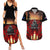 Custom New Zealand and Australia ANZAC Day Couples Matching Summer Maxi Dress and Hawaiian Shirt Gallipoli and Canlelight Lest We Forget LT03 Black - Polynesian Pride