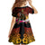 Papua New Guinea Bird-of-Paradise Family Matching Long Sleeve Bodycon Dress and Hawaiian Shirt Hibiscus and Kundu Drum Tribal Pattern LT03 - Polynesian Pride