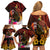 Papua New Guinea Bird-of-Paradise Family Matching Off Shoulder Short Dress and Hawaiian Shirt Hibiscus and Kundu Drum Tribal Pattern LT03 - Polynesian Pride