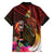 Papua New Guinea Bird-of-Paradise Family Matching Off Shoulder Short Dress and Hawaiian Shirt Hibiscus and Kundu Drum Tribal Pattern LT03 - Polynesian Pride