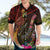 Papua New Guinea Bird-of-Paradise Hawaiian Shirt Hibiscus and Kundu Drum Tribal Pattern LT03 - Polynesian Pride