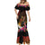 Papua New Guinea Bird-of-Paradise Mermaid Dress Hibiscus and Kundu Drum Tribal Pattern LT03 - Polynesian Pride