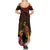 Papua New Guinea Bird-of-Paradise Summer Maxi Dress Hibiscus and Kundu Drum Tribal Pattern LT03 - Polynesian Pride