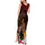 Papua New Guinea Bird-of-Paradise Tank Maxi Dress Hibiscus and Kundu Drum Tribal Pattern LT03 - Polynesian Pride