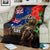 New Zealand and Australia ANZAC Day Blanket National Flag mix Kiwi Bird and Kangaroo Soldier Style