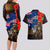 New Zealand and Australia ANZAC Day Couples Matching Long Sleeve Bodycon Dress and Hawaiian Shirt National Flag mix Kiwi Bird and Kangaroo Soldier Style LT03 - Polynesian Pride