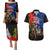 New Zealand and Australia ANZAC Day Couples Matching Puletasi and Hawaiian Shirt National Flag mix Kiwi Bird and Kangaroo Soldier Style LT03 Black - Polynesian Pride