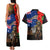 New Zealand and Australia ANZAC Day Couples Matching Tank Maxi Dress and Hawaiian Shirt National Flag mix Kiwi Bird and Kangaroo Soldier Style LT03 - Polynesian Pride