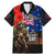 New Zealand and Australia ANZAC Day Family Matching Mermaid Dress and Hawaiian Shirt National Flag mix Kiwi Bird and Kangaroo Soldier Style LT03 Dad's Shirt - Short Sleeve Black - Polynesian Pride