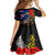 New Zealand and Australia ANZAC Day Family Matching Off The Shoulder Long Sleeve Dress and Hawaiian Shirt National Flag mix Kiwi Bird and Kangaroo Soldier Style LT03 - Polynesian Pride