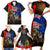 New Zealand and Australia ANZAC Day Family Matching Short Sleeve Bodycon Dress and Hawaiian Shirt National Flag mix Kiwi Bird and Kangaroo Soldier Style LT03 - Polynesian Pride