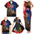 New Zealand and Australia ANZAC Day Family Matching Tank Maxi Dress and Hawaiian Shirt National Flag mix Kiwi Bird and Kangaroo Soldier Style LT03 - Polynesian Pride