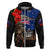 New Zealand and Australia ANZAC Day Hoodie National Flag mix Kiwi Bird and Kangaroo Soldier Style LT03 Zip Hoodie Black - Polynesian Pride