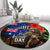 New Zealand and Australia ANZAC Day Round Carpet National Flag mix Kiwi Bird and Kangaroo Soldier Style