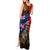 New Zealand and Australia ANZAC Day Tank Maxi Dress National Flag mix Kiwi Bird and Kangaroo Soldier Style LT03 - Polynesian Pride