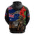 New Zealand and Australia ANZAC Day Zip Hoodie National Flag mix Kiwi Bird and Kangaroo Soldier Style LT03 - Polynesian Pride