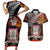 New Zealand ANZAC Day Couples Matching Short Sleeve Bodycon Dress and Hawaiian Shirt The Ode of Remembrance and Silver Fern LT03 Black - Polynesian Pride