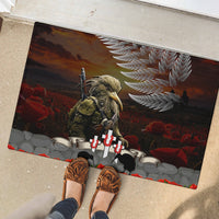 New Zealand ANZAC Day Rubber Doormat The Ode of Remembrance and Silver Fern LT03 - Polynesian Pride