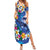 Hawaiian Lei Day Plumeria Humpback Whales Summer Maxi Dress Polynesian Art Vibrant Starry Nebula Style